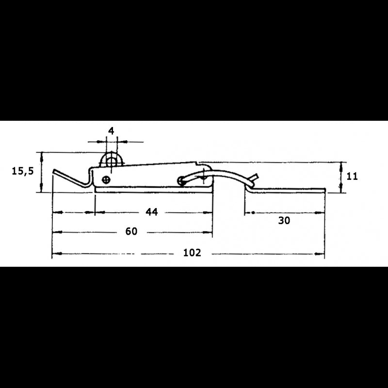 CHIUSURA INOX A LEVA PORTALUC. - 4848590 - FORNITURE NAUTICHE ITALIANE