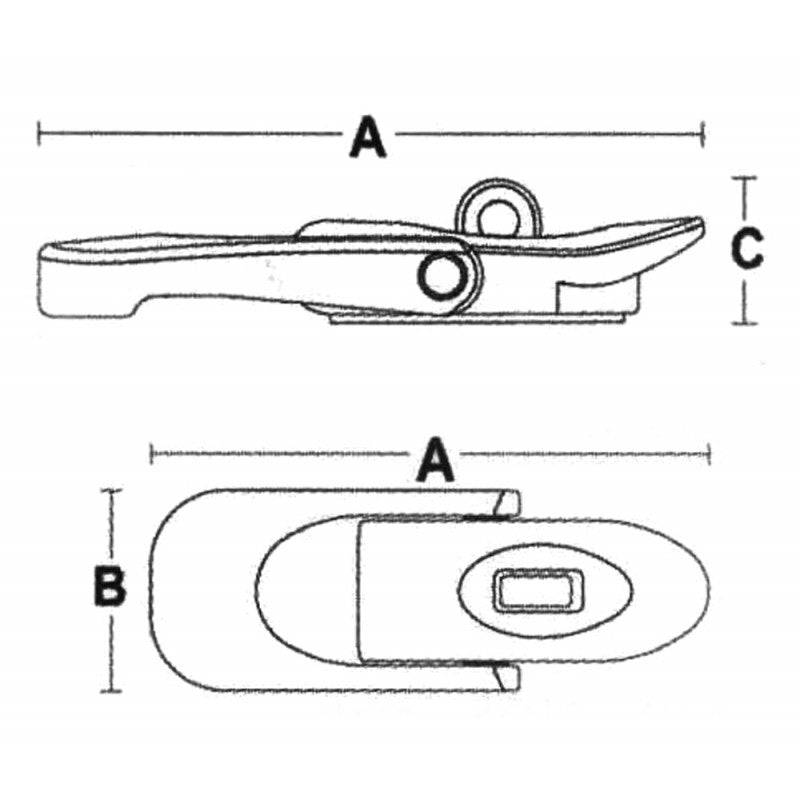 CHIUSURA A LEVA CON PORTALUCCHETTO - 4848600 - FORNITURE NAUTICHE ITALIANE