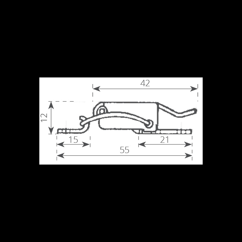 CHIUSURA A LEVA INOX - 4848589 - FORNITURE NAUTICHE ITALIANE