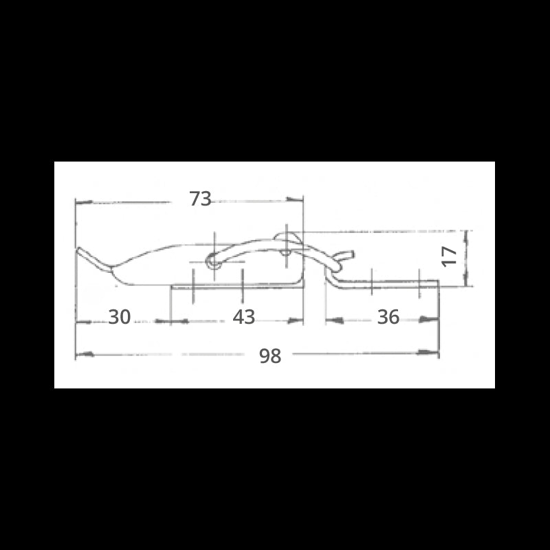 CHIUSURA A LEVA INOX - 4848595 - FORNITURE NAUTICHE ITALIANE