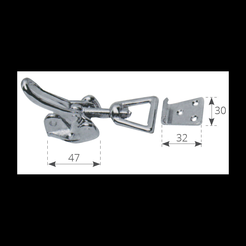 CHIUSURA REGOL. OTTONE CROMATO - 4848610 - OLCESE RICCI