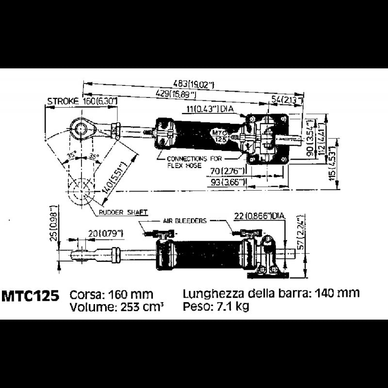 CILINDRO MTC125 - 4344130 - VETUS