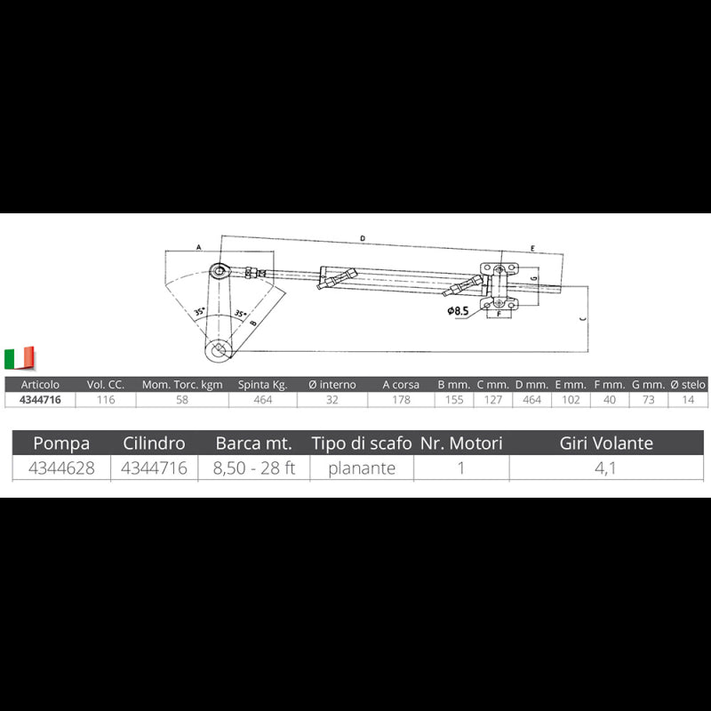 CILINDRO UC116-I - 4344716 - ULTRAFLEX