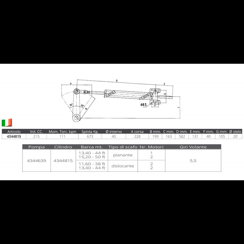 CILINDRO UC215-I - 4344815 - ULTRAFLEX