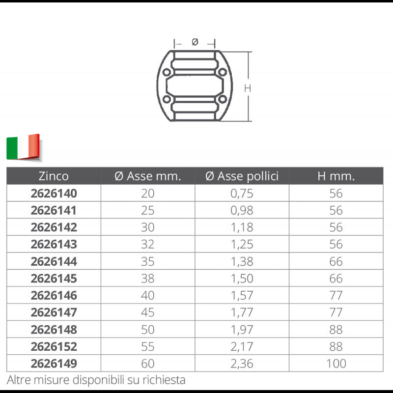COLLARE ASSE Ø MM.70 - 2626150 - ENRICO POLIPODIO