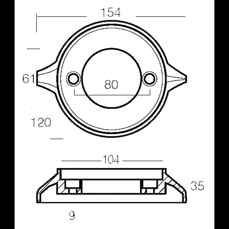 COLLARE 280 HP IN ALLUMINIO - 2626502A - TECNOSEAL