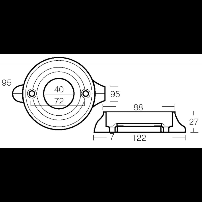 COLLARE SEA DRIVE 120 IN ALLUMINIO - 2626512A - TECNOSEAL