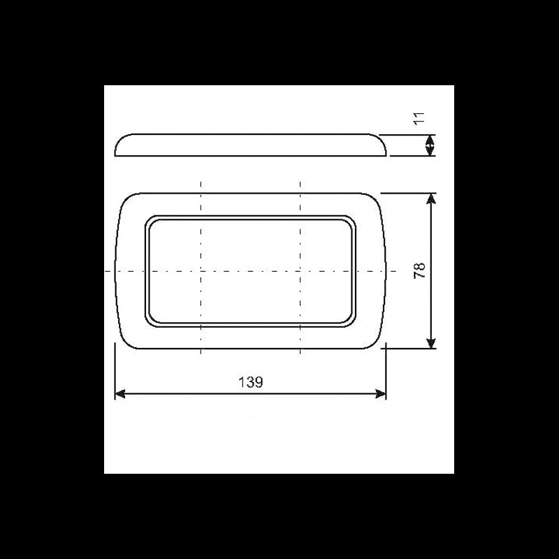 CORNICE A DUE MODULI MM.139X78 - 3939465 - CBE