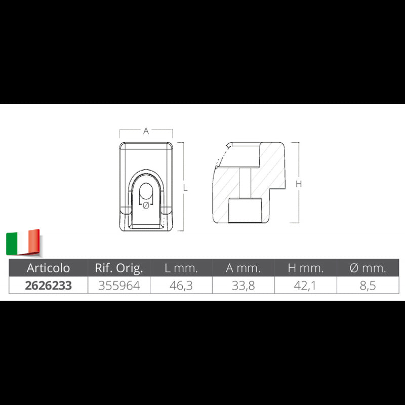 CUBO IN ZINCO - 2626233 - TECNOSEAL