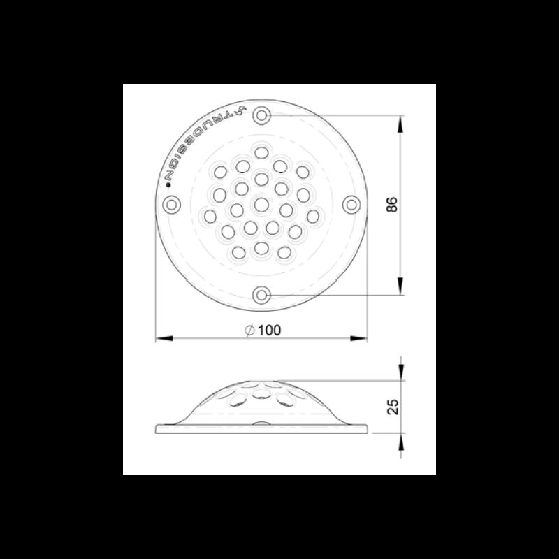 CUFFIA SCARICO A MARE Ø100 MM - 1804887 - TRUDESIGN