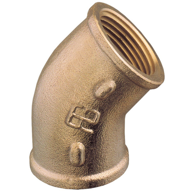 CURVA IN OTTONE A 45 F-F — SKU 1818532 — immagine 1