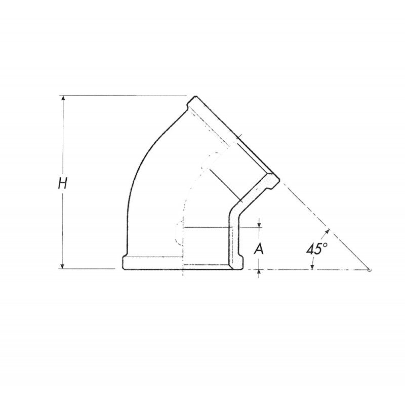 CURVA IN OTTONE A 45 F-F — SKU 1818532 — immagine 2