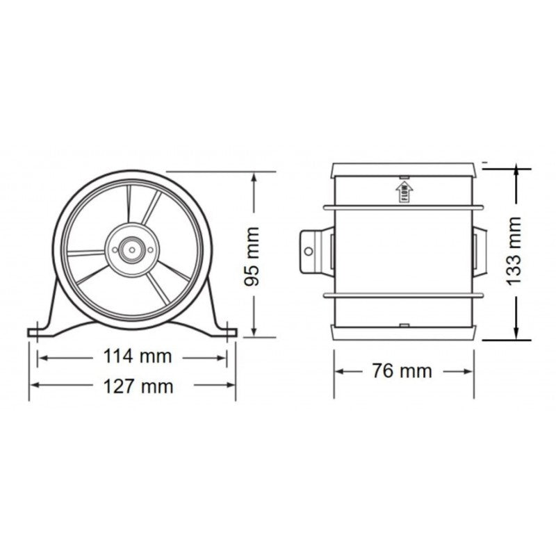ELETTROVENTILATORE IN LINEA — SKU Z140 — immagine 2