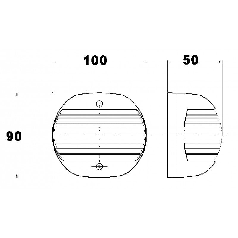 FANALE ROSSO 112,5° - 4080110 - FORNITURE NAUTICHE ITALIANE