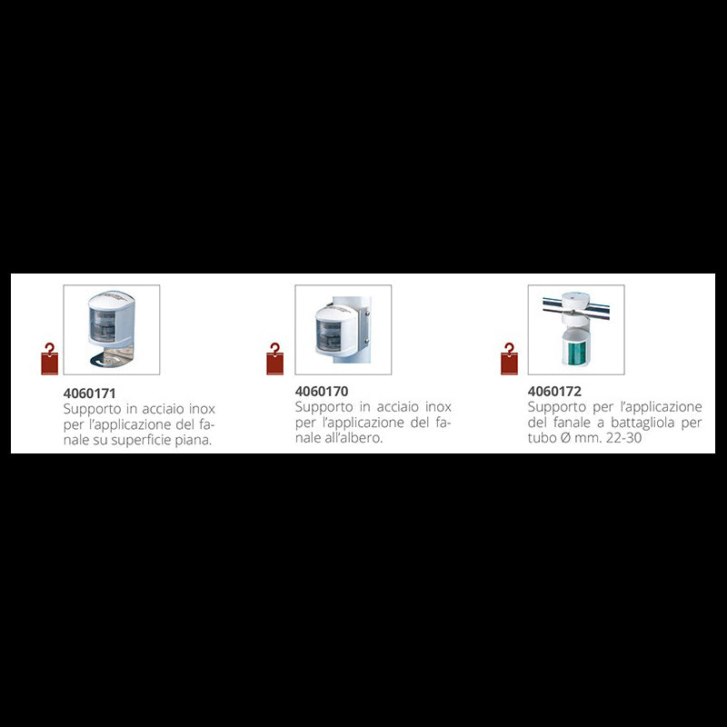 FANALE ROSSO 112.5° ZEUS - 4060000 - FORNITURE NAUTICHE ITALIANE