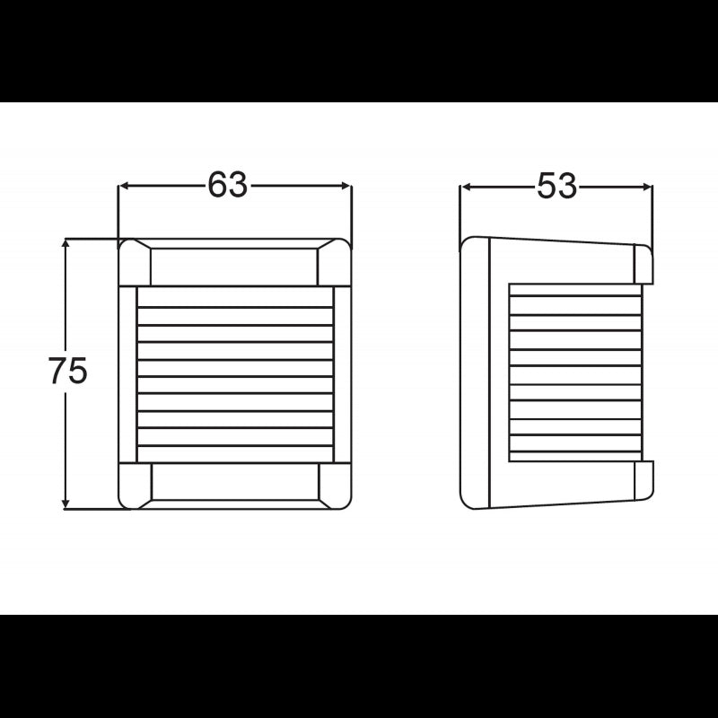 FANALE 3562 NERO DRITTA/VERDE - 4025401 - HELLA MARINE