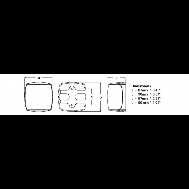 FANALE PRUA NERO PRO 5 NM - 4025335 - HELLA MARINE