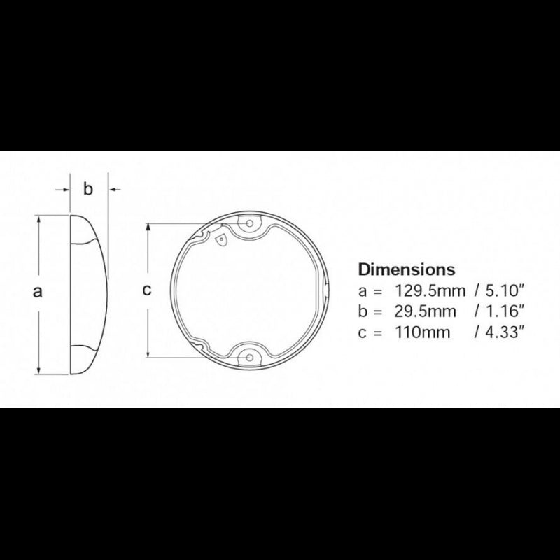 EUROLED 130 BIANCO LUCE B/R - 4025044 - HELLA MARINE