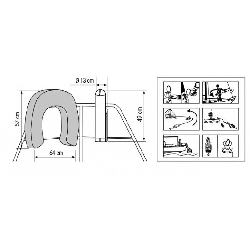 FERRO DI CAVALLO GONF.SENZA LUCE - P64887 - PLASTIMO