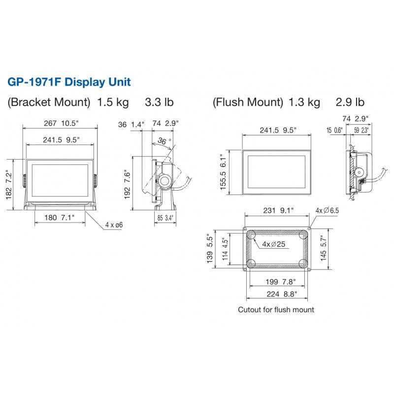 GPS CHARTPLOTTER GP1971F - 5608110 - FURUNO