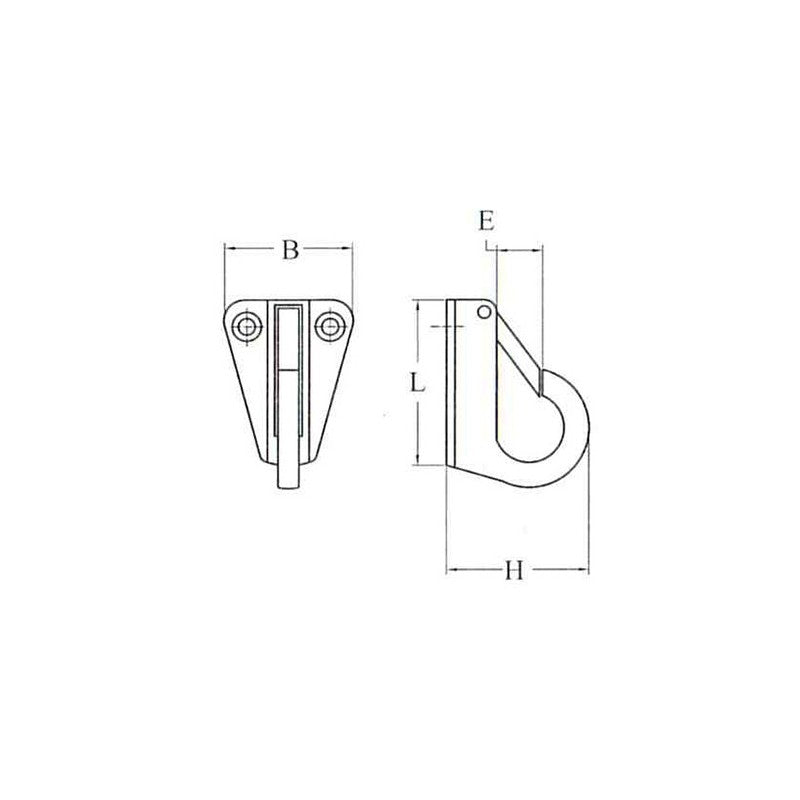 PIASTRINA INOX 316 GANCIO APRIBILE - 4848406 - FORNITURE NAUTICHE ITALIANE