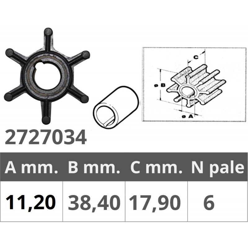 GIRANTE JOHNSON/EV. 2T 1,5-2-4-6 HP - 2727034 - FINNORD
