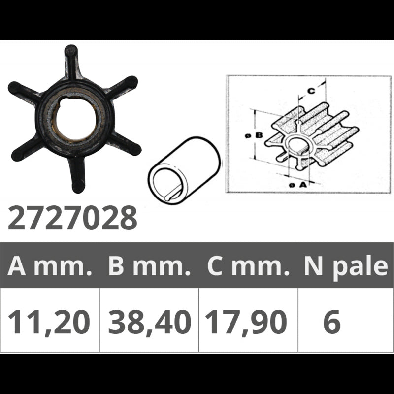 GIRANTE JOHNSON/EV. 2/4T 4/8 HP - 2727028 - FINNORD