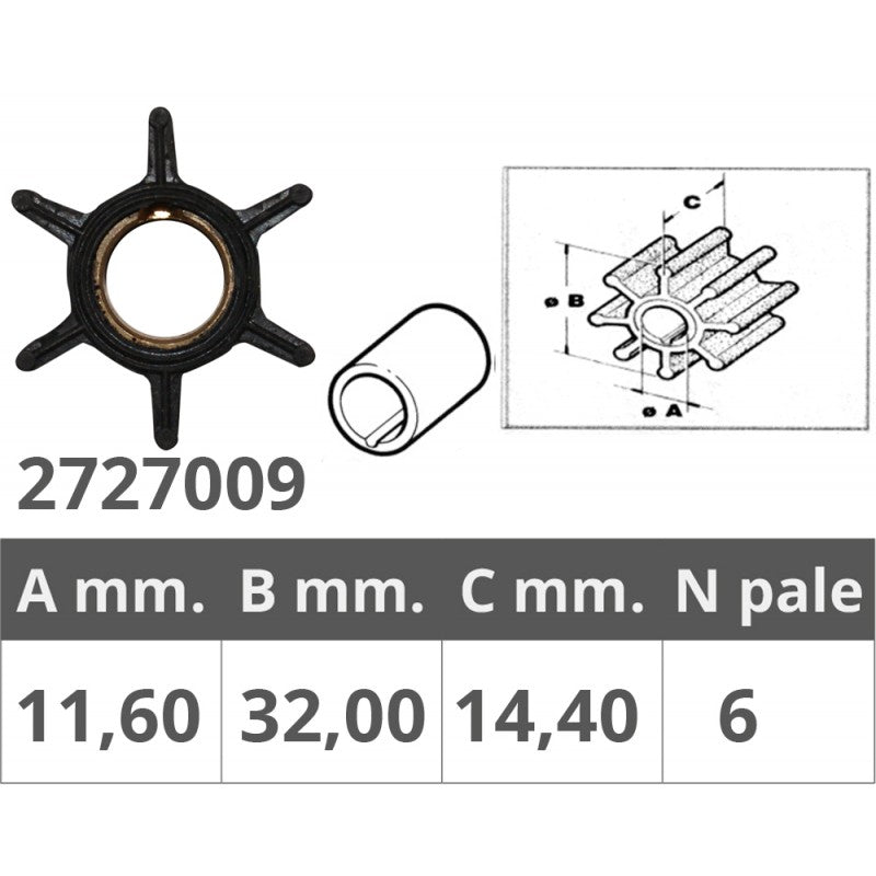 GIRANTE MERCURY 2T 6-9,8 HP - 2727009 - FINNORD