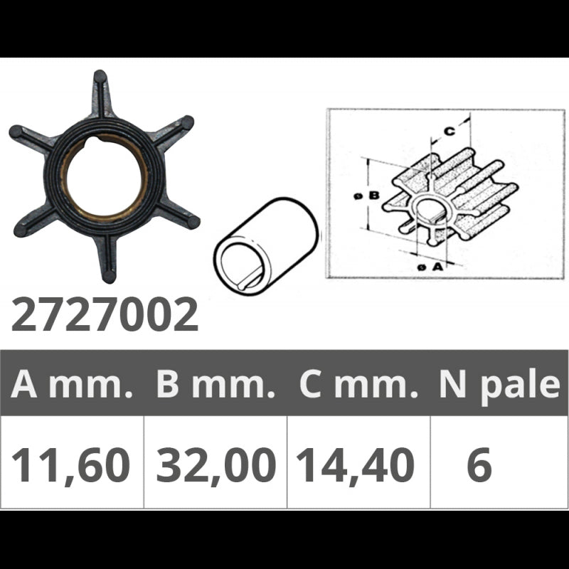 GIRANTE MERCURY 2T DA 4 A 9 HP - 2727002 - FINNORD