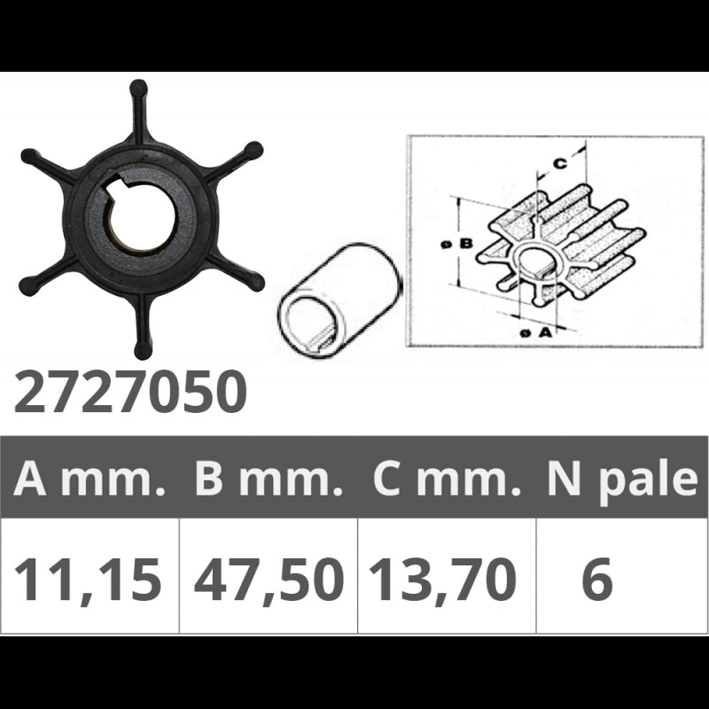 GIRANTE YAMAHA 2T 2 HP - 2727050 - FINNORD