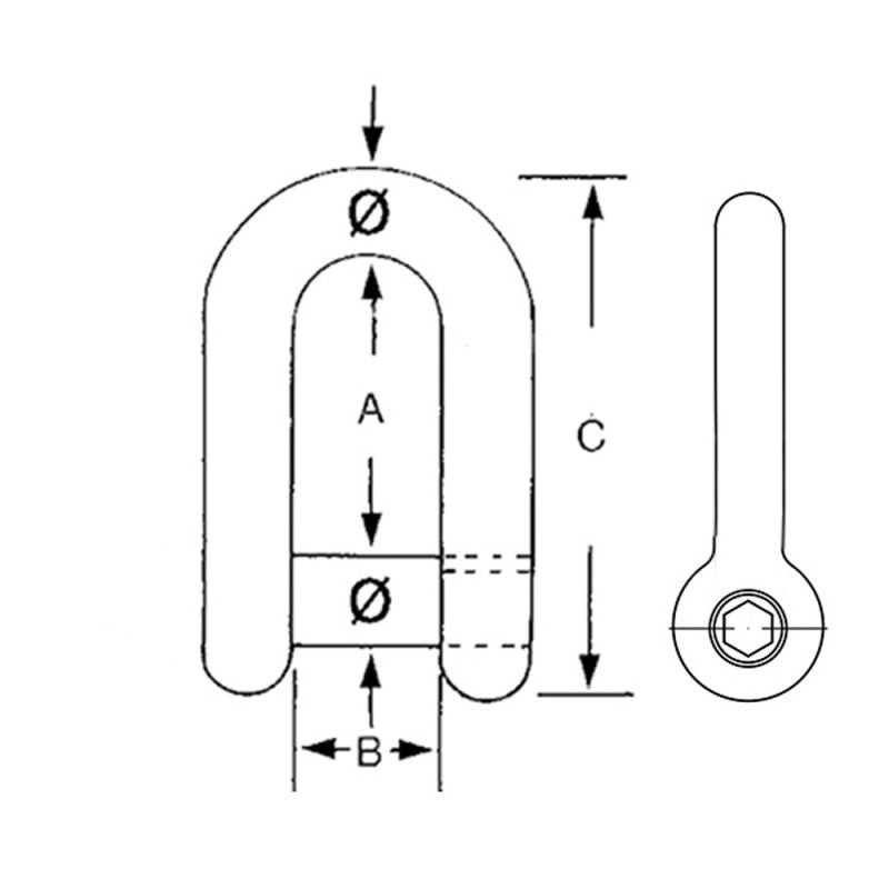 GRILLO INOX PERNO INCASSATO ØMM.12 - 0404412 - FORNITURE NAUTICHE ITALIANE