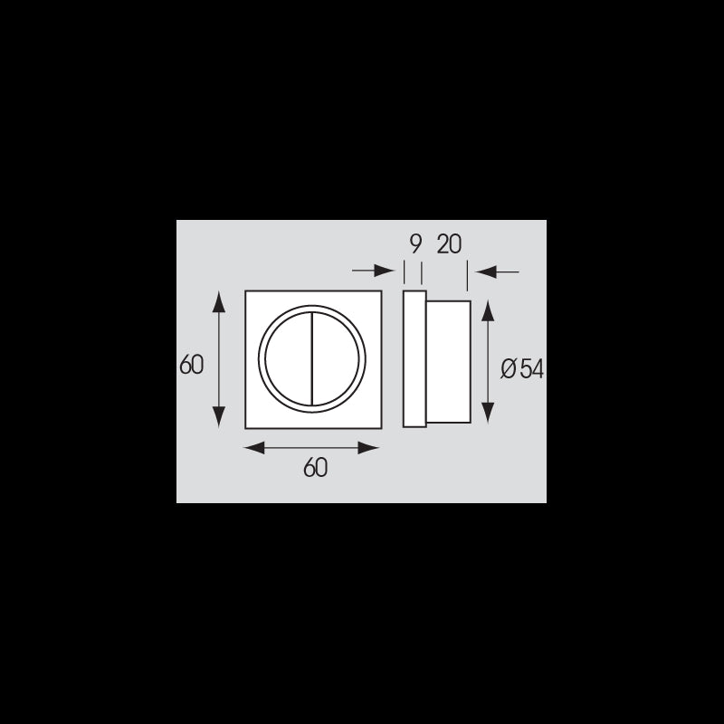 INTERRUTTORE SINGOLO CROMATO - P64663 - PLASTIMO