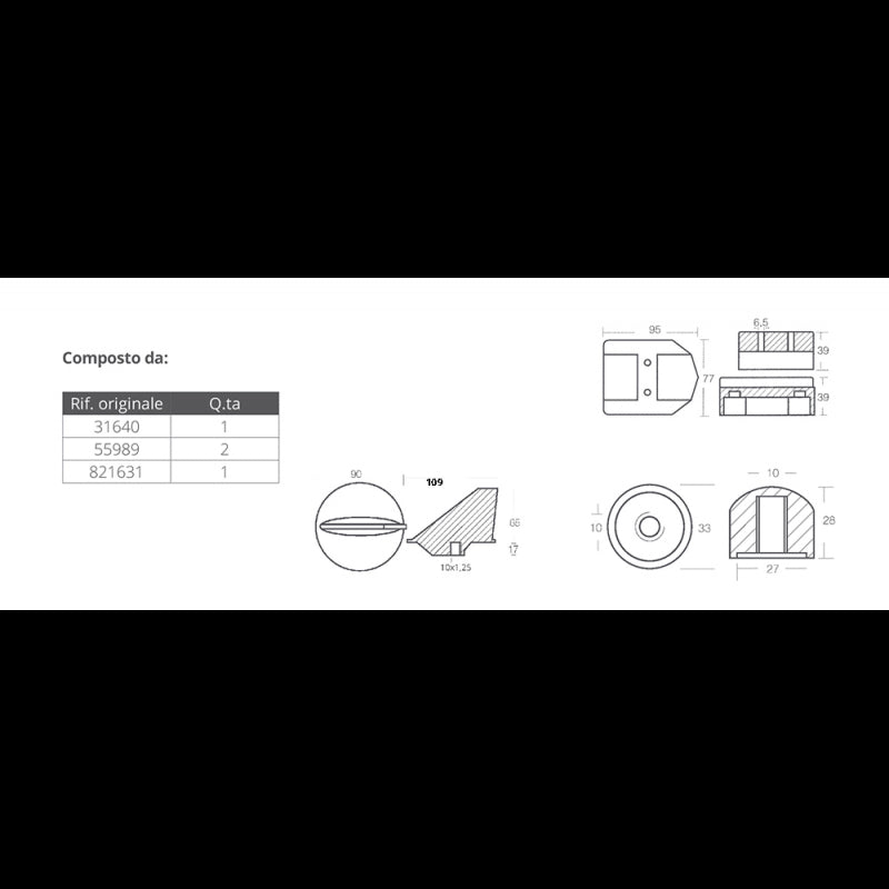 KIT ALL. MERCRUISER ALPHA I GEN I - 2640014 - TECNOSEAL