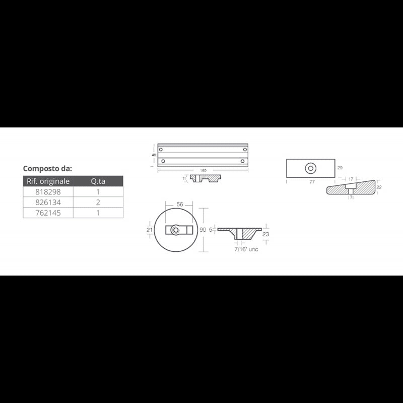 KIT ALLUM. MERCURY VERADO 4/OPTIMAX - 2640000 - TECNOSEAL