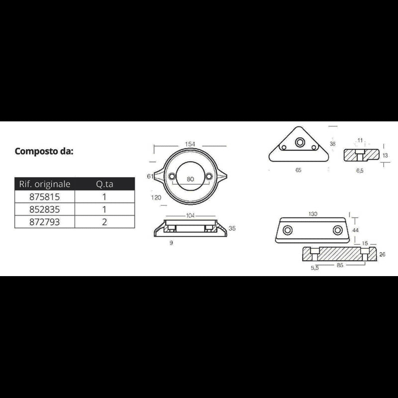 KIT ALLUMINIO VOLVO 290 C - 2640138 - TECNOSEAL