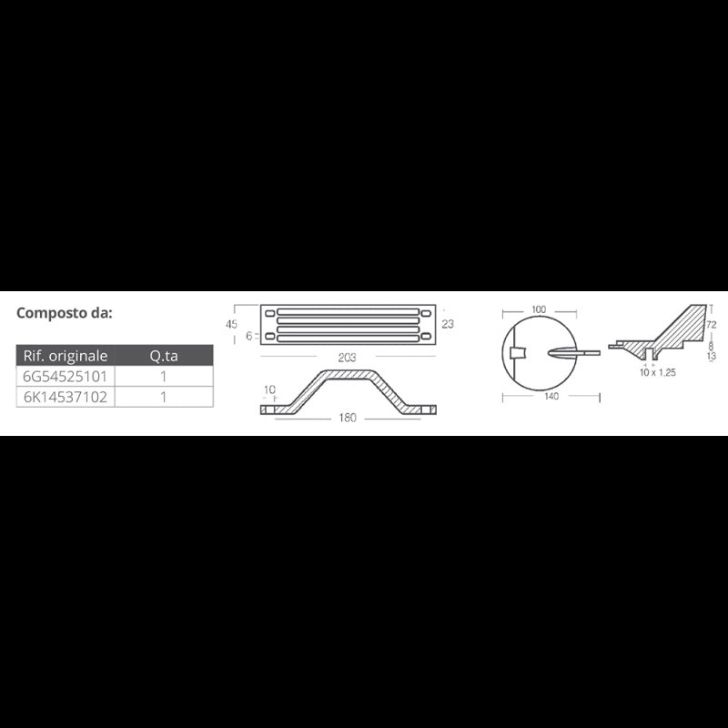 KIT ALLUMINIO YAMAHA 150-200 HP - 2640021 - TECNOSEAL