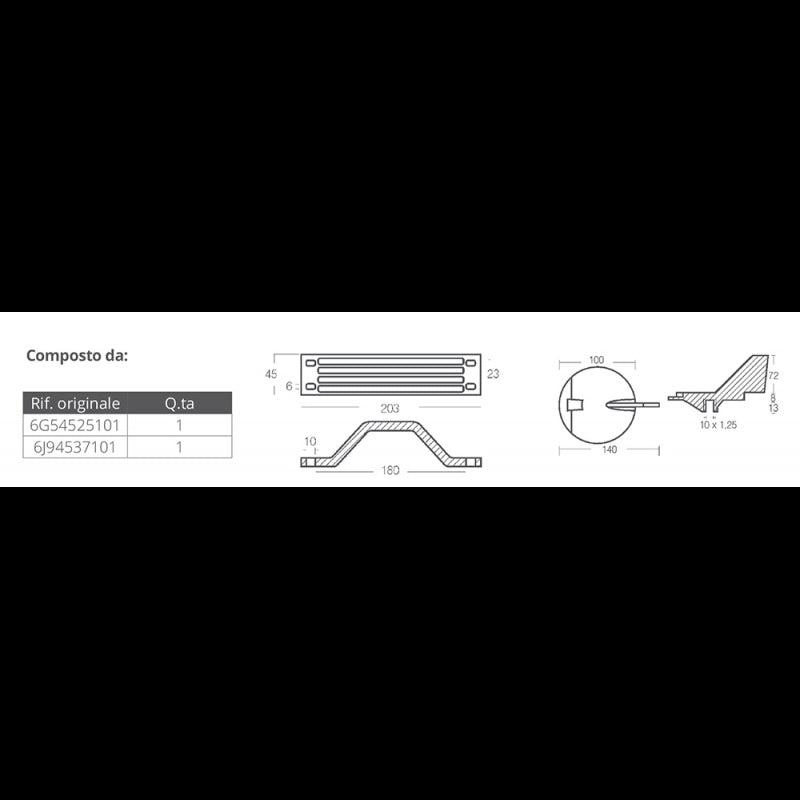 KIT ALLUMINIO YAMAHA 150-200 HP - 2640020 - TECNOSEAL