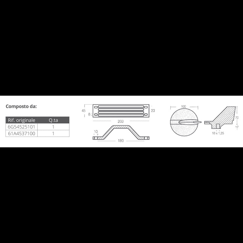 KIT ALLUMINIO YAMAHA 200-250 HP - 2640022 - TECNOSEAL