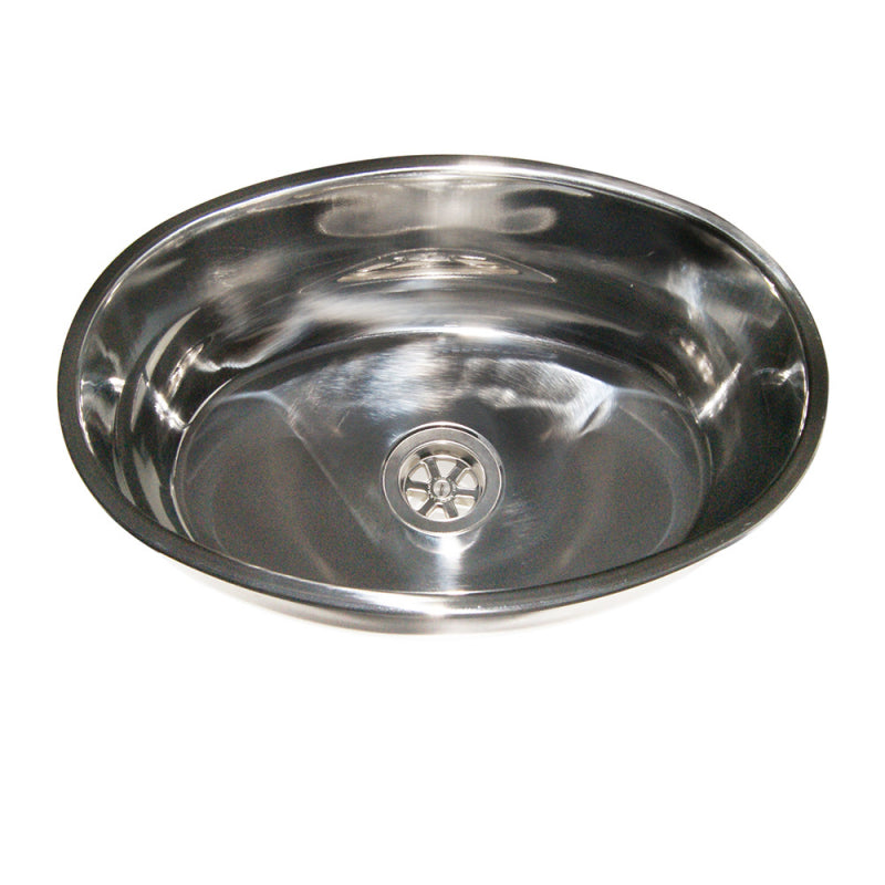 LAVELLO INOX OVALE MM.385X265x135 - 2424104 - FORNITURE NAUTICHE ITALIANE