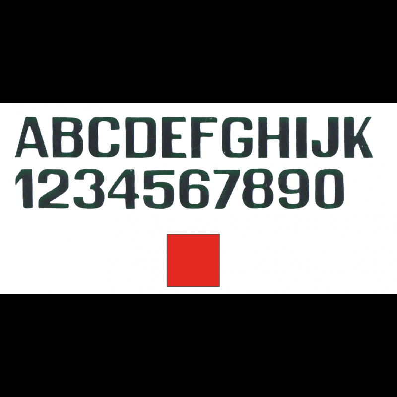 LETTERE E NUMERI ROSSO MM.100 - 5959018Y - INTERNATIONAL LETTERFIX