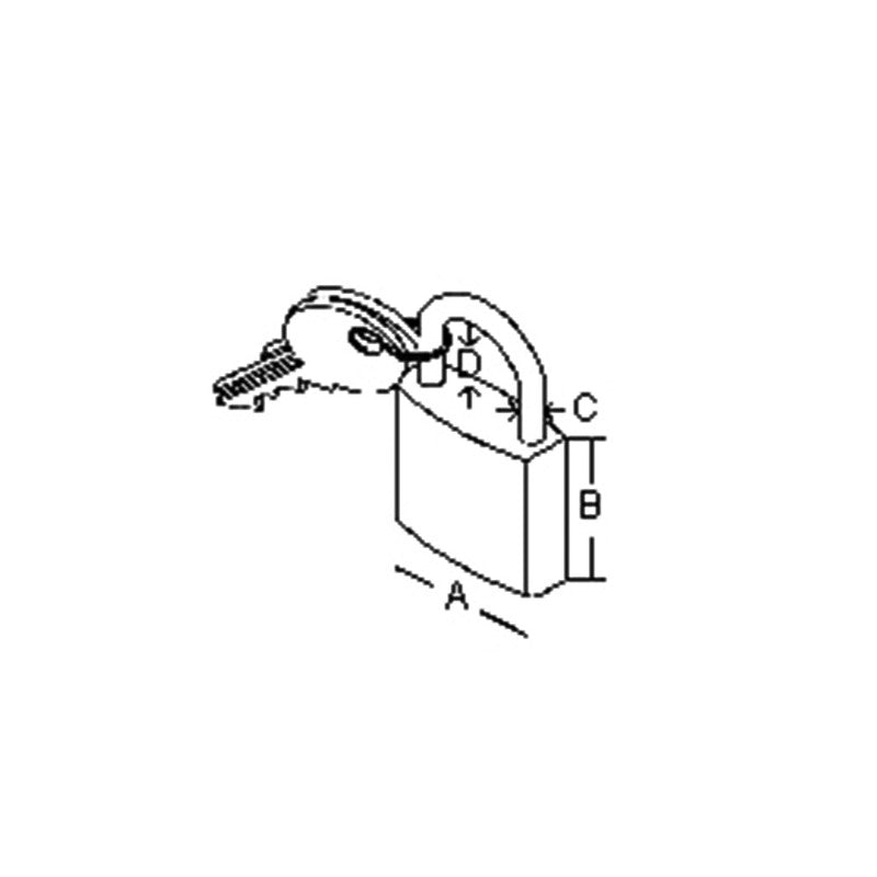 LUCCHETTO  ARCO LUNGO MM.40 - 5050022 - WALLY