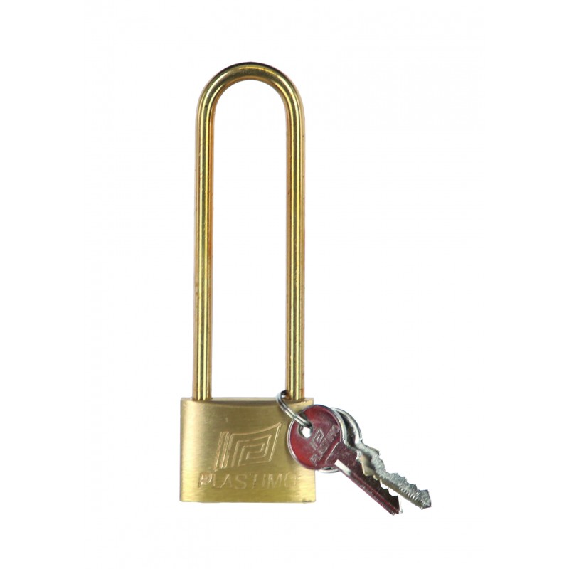 LUCCHETTO OTTONE ARCO LUNGO MM.150 - P002413 - PLASTIMO