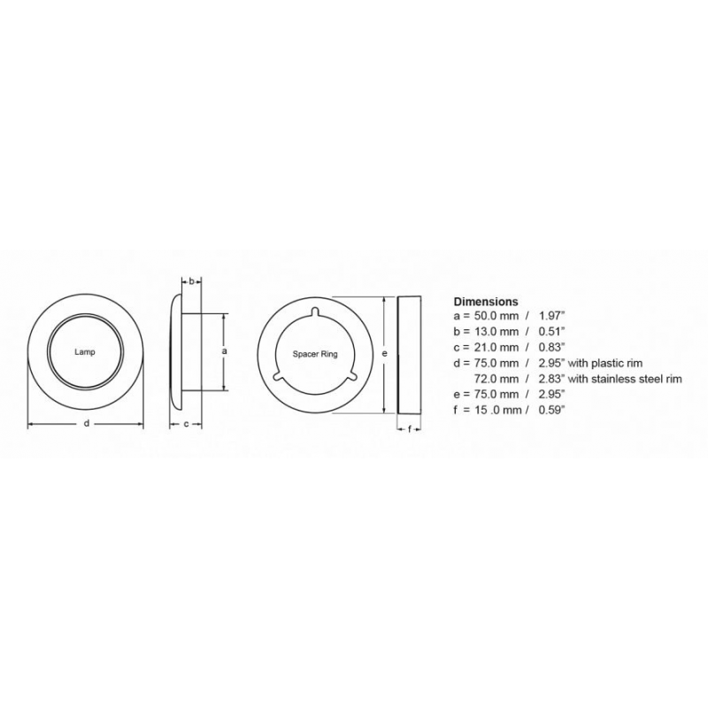 LUCE DI CORTESIA BIANCA - PLASTICA — SKU 4025112 — immagine 2
