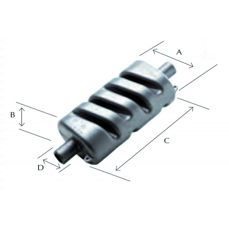 SILENZIATORE Ø MM.50 - 2227277 - CAN SB