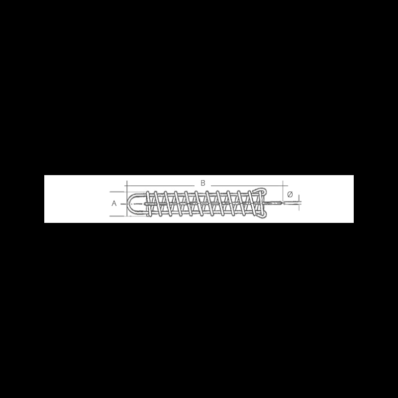 MOLLA ORMEGGIO INOX Ø MM.7X360 - 0202831 - NANTONG FIVE-WOOD IMPORT & EXPORT
