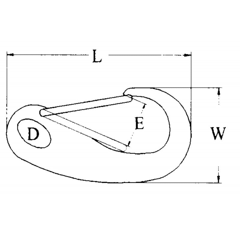 MOSCHETTONE INOX 316 MM.70 - 0606627 - FORNITURE NAUTICHE ITALIANE