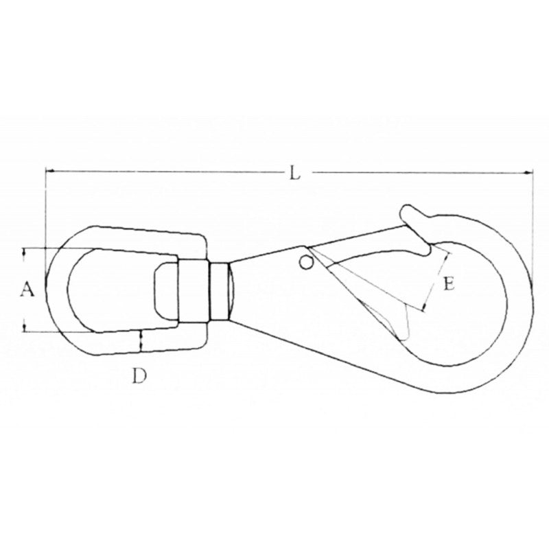 MOSCHETTONE INOX MM.100 - 0606775 - FORNITURE NAUTICHE ITALIANE