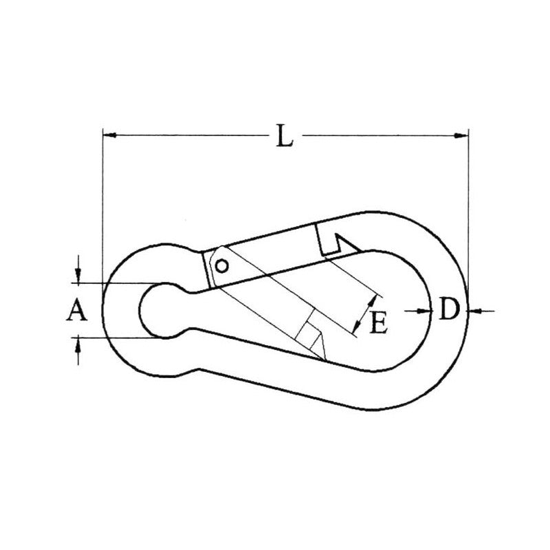 MOSCHETTONE INOX 316 Ø MM.8x80 - 0606608 - FORNITURE NAUTICHE ITALIANE