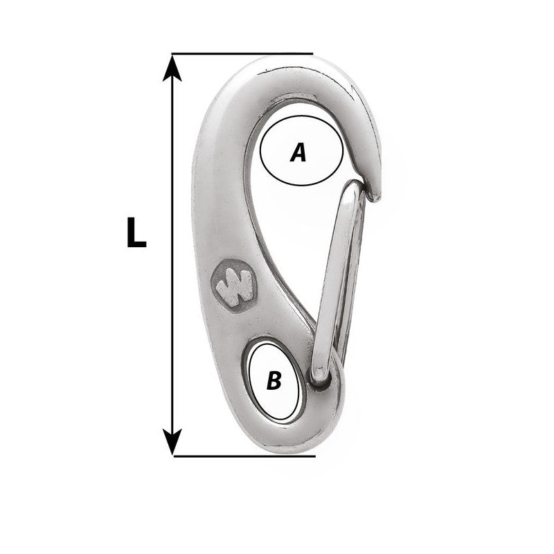 MOSCHETTONE INOX 316 MM 50 - 0602480 - WICHARD