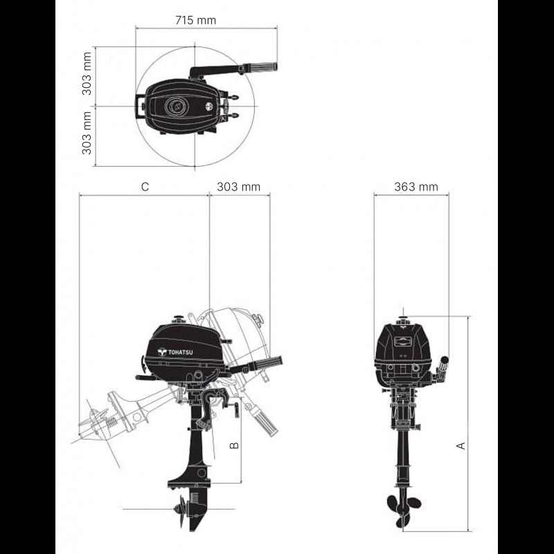 MOTORE FUORIBORDO MFS2.5S - 2727970 - FORNITURE NAUTICHE ITALIANE